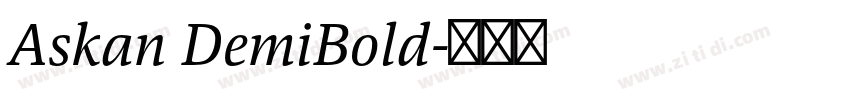 Askan DemiBold字体转换